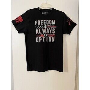 Grunt Style Defend SS Shirt Mens M Freedom Is Always An Option T-Shirt Black